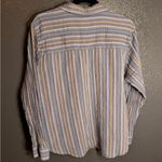 Universal Threads Universal Thread Women Long Sleeve Button Down Shirt Stripes Pastel Collared XXL Photo 4