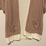 Isaac Mizrahi  Women's Tan and Cream Cardigan Photo 9
