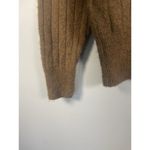 Madewell  Bowden Henley Sweater Coziest Yarn Womens L Brown Wide-Ribbed Wool Cozy Photo 6