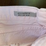 ALL SAINTS Denim Pink Mini Mai Skirt Asymmetrical Hem Sz 6 Photo 2