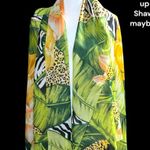 Tropical Green and Orange Scarf Photo 5
