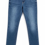 Gap Girlfriend Denim Cropped Jeans Medium Wash Blue Denim Slim Fit Women Size 2R Photo 0