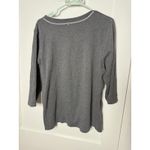 Quacker Factory  Gray Beaded 3/4 Sleeve Embellished Glam T-shirt Women's XL Photo 6