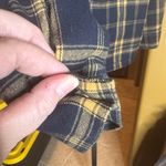 Doe & Rae NWOT  Navy & Yellow Plaid Jacket with Beige Sherpa Collar Size XL Photo 4