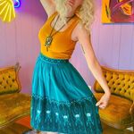 Vintage 1950s Guatemalan Midi Circle Skirt Size XS Photo 2