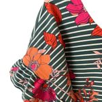 Land’s End striped and floral round neck straight midi dress size medium 10 Photo 4