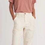 Marine layer Marine Layers Maya slim/Straight utility pants painter white SZ:4 Photo 0