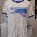 Old Navy NWT White/Blue Ride the Waves T-Shirt Photo 0