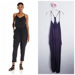Lucky Brand  Dark Charcoal Gray Embroidered Jumpsuit Photo 1