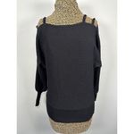 Vintage Mondi West Germany Size 36 Women Top Sweater Cutout Shoulder Black Retro Photo 14