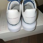 Alexander McQueen  Womens Blue Glitter-1-1/2" Platform Wedge‎ Sneakers Shoes 37.5 Photo 5