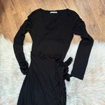 Reformation Elisa Wrap Dress In Black Photo 7
