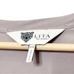 Revolve LITA by Ciara Bodysuit Women’s XXS Taupe Long Sleeve Stretch Scoop Neck Photo 8