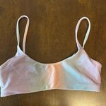 Malai Swimwear Bikini Top Purple Tie Dye Ombre Style Small Photo 0