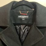 Karl Lagerfeld NWT $325 Paris Tailored Pickstitch Wool Blend Coat Black Sz Large Photo 7