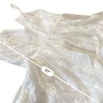 KLESIS White CHARLOTTE Floral Lace mini notched v neck Dress NEW Size SMALL Photo 5