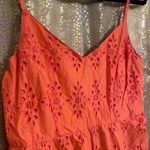 Old Navy  Coral Orange Eyelet Embroidered Cotton Slip Dress, Small Photo 2
