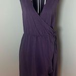 PACT Easy Wrap Ruffle Organic Cotton Purple Size M Fit And Flare Cap Sleeve Size M Photo 0