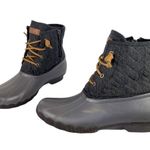 Sperry  Top Sider Saltwater Duck Boots Grey Two Tone Quilted Womens 7.5/8 Girls 6 Photo 2