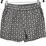  Black and White Diamond Print Shorts Size 2 j crew Linen Shorts Photo 0