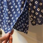 MICHAEL Michael Kors Navy White Diamond Print V Neck Tunic Top Womens Size S Blue Photo 5