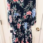 NWT Taylor black floral tiered chiffon maxi dress Size 6 Photo 1