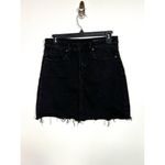 BLANK NYC black cut off jean skirt Photo 3