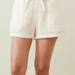 Jenni Kayne NWT playa white gauzy shorts  White High Waist Women Photo 0