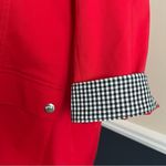 Ming Wang  Lightweight Trench Jacket in Red Full Zip Photo 5