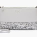 Kate Spade New York Flash Silver Crossbody Sparkled Glitter Leather Bag Chic NWT Photo 9