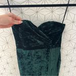 NBD  Spanish Moss Gown Green Velvet Maxi Strapless Dress Photo 8