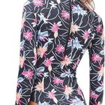 Roxy NWT Quicksilver Active Floral Print One-Piece Rashguard Swimsuit Photo 1