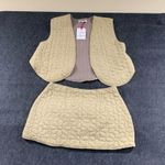 Free People NWT  FOLKA FLORAL QUILTED VEST & SKIRT SET size Large E5 Photo 4