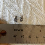 None Sterling silver Little mice earrings holding cheese studs Photo 4