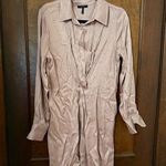 Bobi  Black Los Angeles knotted satin shirt dress in quartz size M Photo 2
