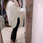 Wonderly  oversized ivory color waffle knit sweater cardigan size small Photo 2