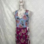 J. Jill‎ Floral Patchwork Sleeveless Knit V Neck Dress Women's Size XS NWT Blue Photo 6