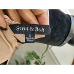 Gabby Skye Strut & Bolt Women Solid Polyester V-Neck Sleeveless Ruffle Knee Length Dress S Photo 9