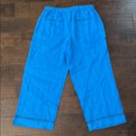 Joie Vibrant Colbat Blue Cropped Linen Pants WM MSRP $80 Photo 6