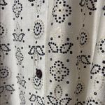 TWARA Chic Patterned Ivory Long Sleeve Dress,whit one pocket,size M Gold Size M Photo 6