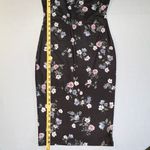 Iris  • Black Silky Floral Bodycon Size Med. Y2K 90s Slip Dress Grunge Glam Punk Photo 6