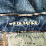 American Eagle  High Rise Jegging X-Long Sz 4 Distressed Whiskered Medium Wash Photo 8