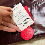 SPANXshape Faux Leather Patent Leggings - Ruby Red Burgundy NEW S petite Photo 8