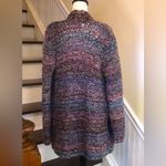 Anthropologie  MOTH Chunky Knit Multicolor Open Cardigan With Lined Pockets Sz LG Photo 4