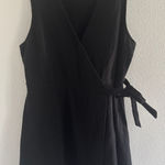 J.Crew  Wrap Dress Womens XL Black Mini Minimalist Capsule Career Classy Photo 0