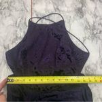 Zum Zum Purple Velvet Detail Criss Cross Open Back Prom Dress Gown size 11 / 12 Photo 7