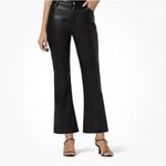 Joe's Black Faux Leather Cropped Bootcut Pants Photo 1