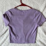 Boutique Button Up Lilac Tee Photo 1