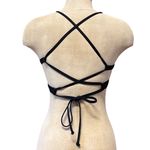 PINK - Victoria's Secret PINK Victoria’s Secret Bikini Top Black Swimsuit Bustier S Small Photo 2