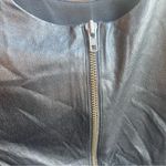 Free People  Black Faux Leather Mini Dress Photo 3